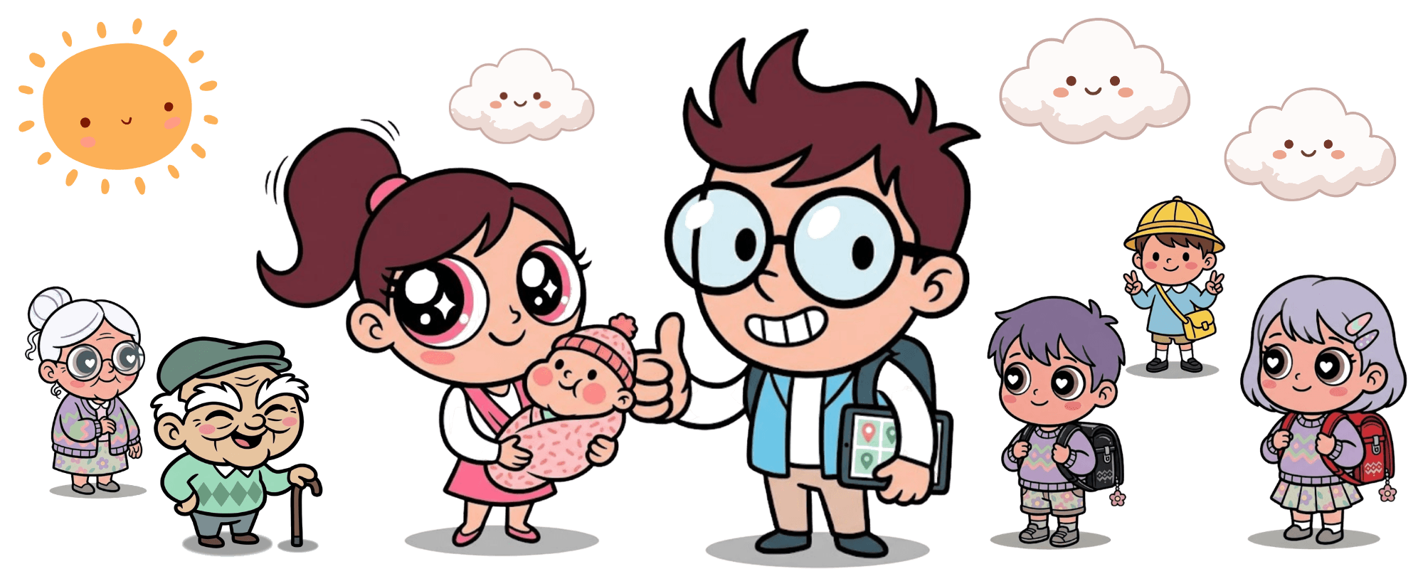 まちくらべのキャラクターたち